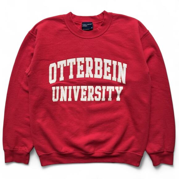 Vintage Otterbein University MV Sport Crewneck Sweatshirt College Red Cardinals - Picture 1 of 7